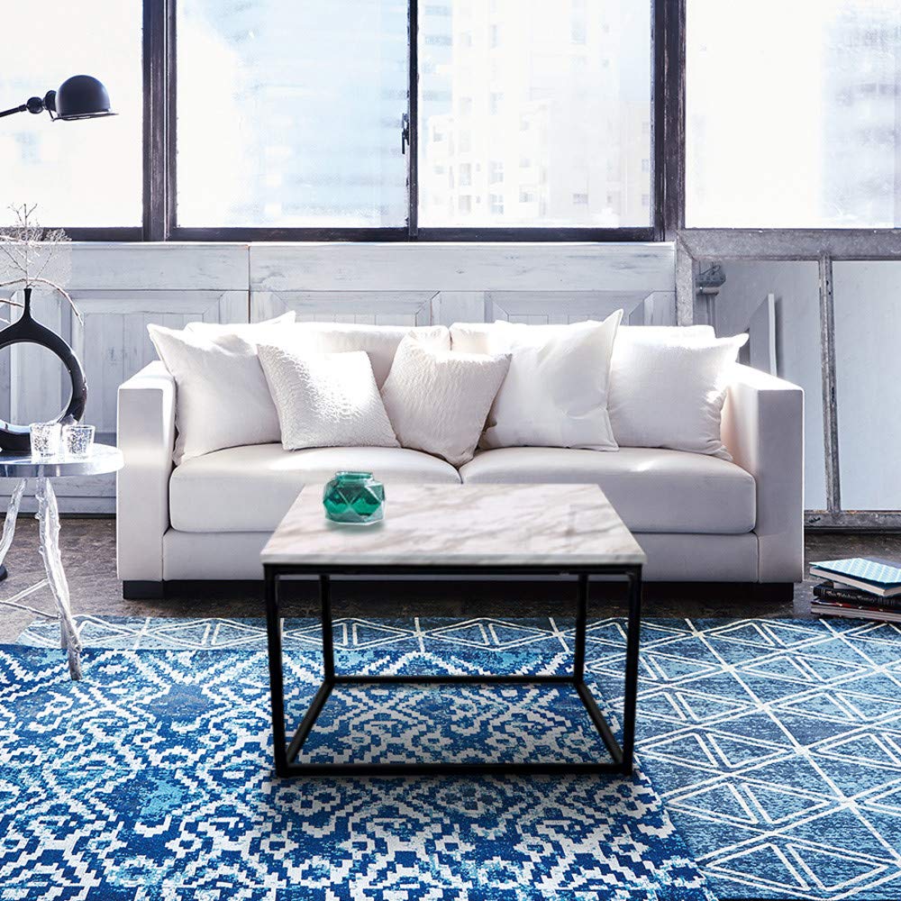 Amazon｜[ URBAN ] 大理石調 センターテーブル 正方形 【 上質さ漂う